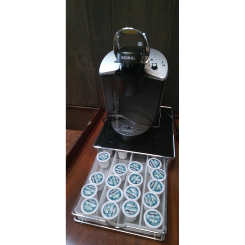 868 - Keurig Coffee machine K140 with storage tray