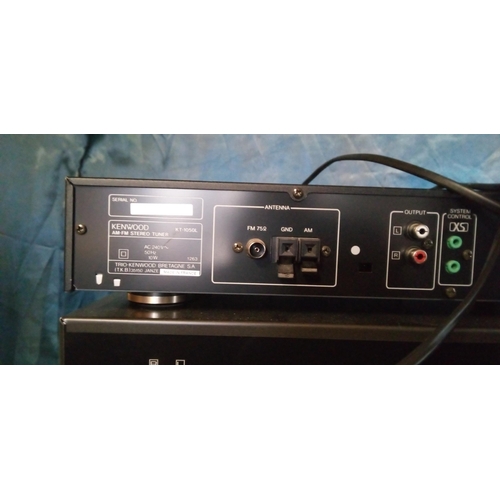 873 - Kenwood Tuner and Amplifier, with Technics CD player - Models in order: KT-1050L (tuner), KA3020 (Am... 