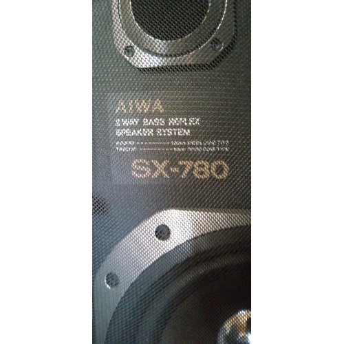 878 - Aiwa stereo with CD player, Equaliser, Tuner, Twin cassette and a pair of SX-780 Speakers