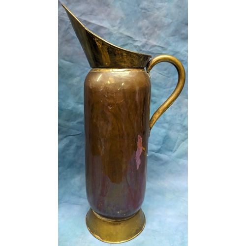 334 - A Large Copper and Brass Ewer - 72cm Tall