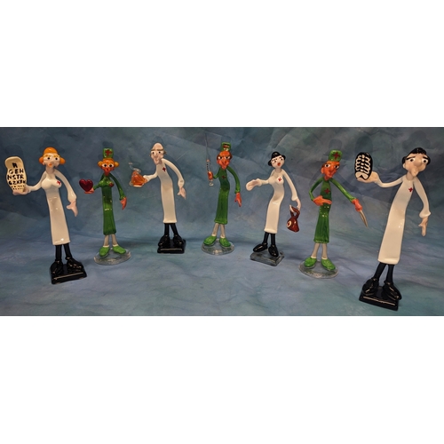 601 - Hand Blown Dr's and Nurses Figurines