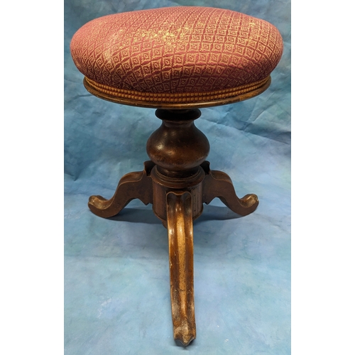 605 - An antique Piano stool