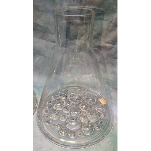 88 - A Pair of large Glass Vases with 