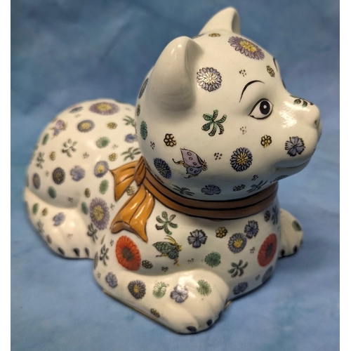 90 - A Chinese Cat Ornament 22cm Long