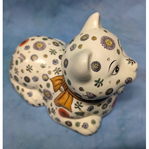 90 - A Chinese Cat Ornament 22cm Long