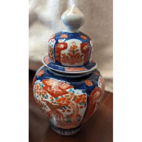 26 - A Pair of Antique Japanese Imari Jars c1890