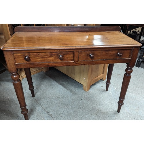 66 - A Mahogany 2 Drawer Writing Table