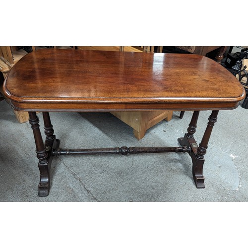 70 - An Antique Stretcher Table 108 x 55 x 58cm