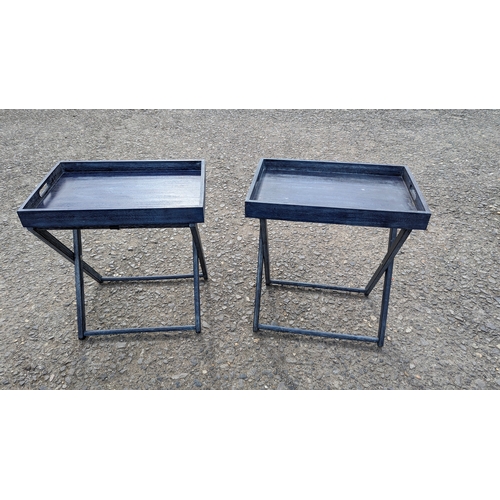 363 - 2 x Serving Trays on Stands