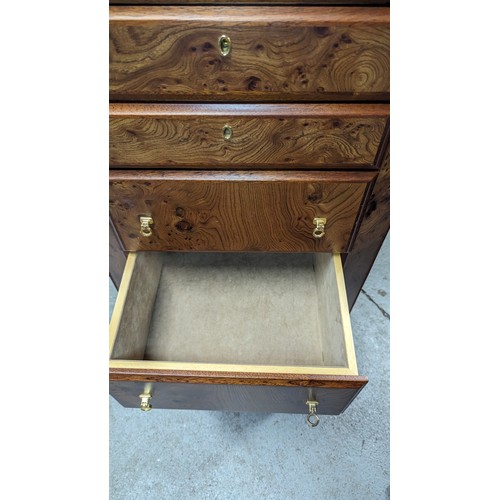 350 - A Burr Walnut Effect Chest of Drawers 94 x 36 x 40cm