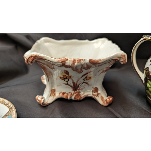 237 - A Collection of Antique Porcelain inc. Dresden, Paragon and 18th Century Custard Pots x 3 ( 7 items ... 