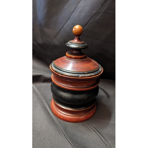 238 - Antique Treen 19th Century Tobacco Jar approx. 20cm Tall