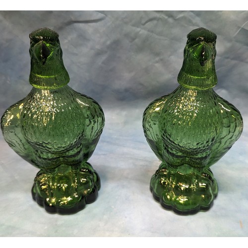 166 - A Pair of Circa 1960's Bessi Chianti American Eagle Decanters 38cm Tall