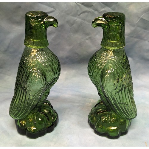 166 - A Pair of Circa 1960's Bessi Chianti American Eagle Decanters 38cm Tall