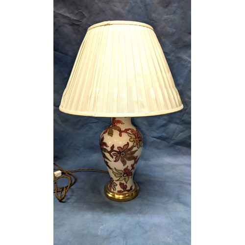 250 - An Electric Lamp and Shade - 66cm High with Shade