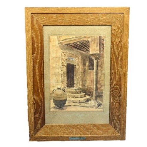 771 - Courtyard of an Arab house - Old Cairo, Original watercolour by V. Coverley-Price - 47 x 62cm