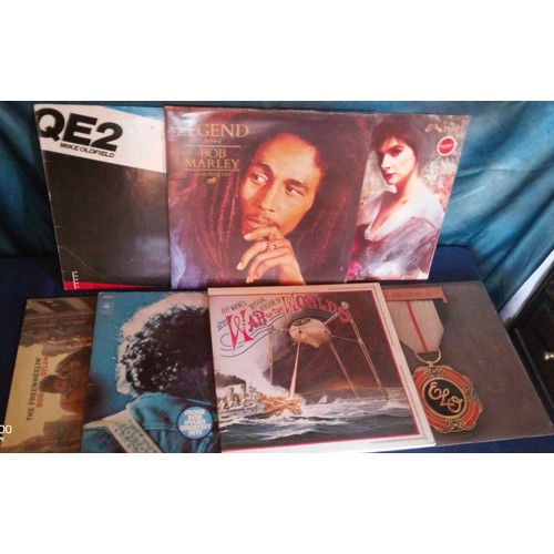 899D - Bob Marley Legend, Enya, ELO , War of the Worlds and Bob Dylan LP's