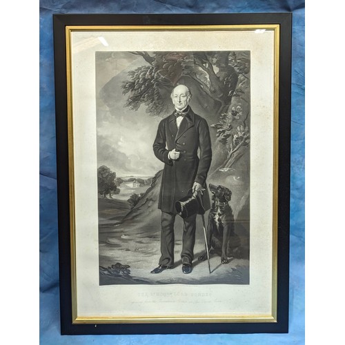 701 - A portrait of the Right Honourable Lord Sondes - engraving - By James Scott - 60 x 84cm