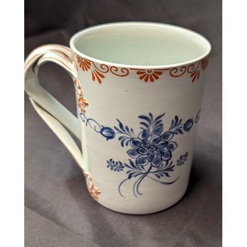 320 - Antique Adams Calyxware Hand Painted Mug - Numbered 2414 24. 12cm Tall