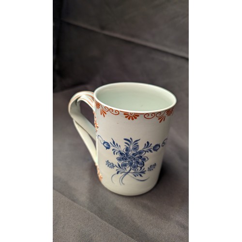 320 - Antique Adams Calyxware Hand Painted Mug - Numbered 2414 24. 12cm Tall