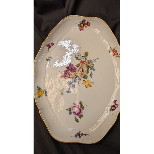 321 - Antique Meissen Platter 32cm x 25cm