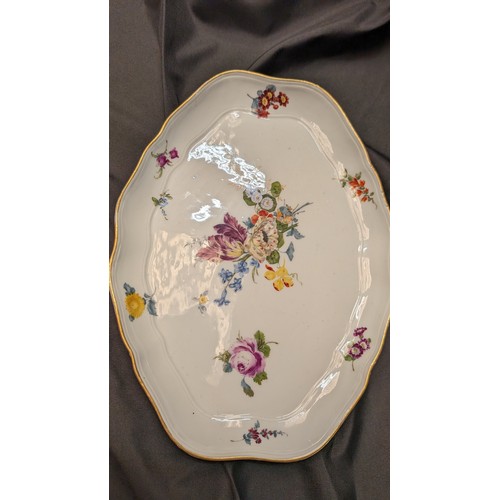 321 - Antique Meissen Platter 32cm x 25cm