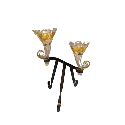 371 - A Pair of Cut Glass Antique Flower Holders on Stand