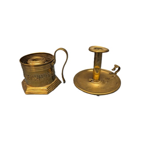 373 - A H. Loveridge & Co Wolverhampton Brass Candlestick and Another