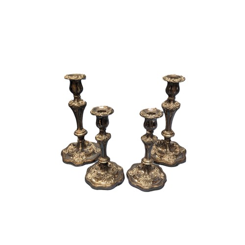 376 - 4 x Plateware Candlesticks