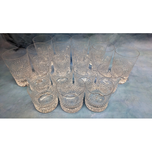 385 - A Quantity of Cut Crystal Highball and Whiskey Glasses