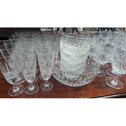 615 - A Large Qty of Cut Crystal glassware and bowls etc