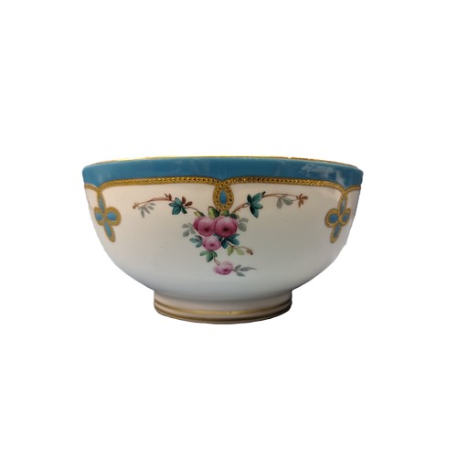 677 - An Antique English Porcelain Hand Painted Bowl