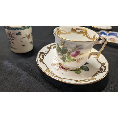 682 - A Collection of Antique and Vintage Cups and Saucers and Dish ( Dish has Repaired Crack) x 9.   From... 