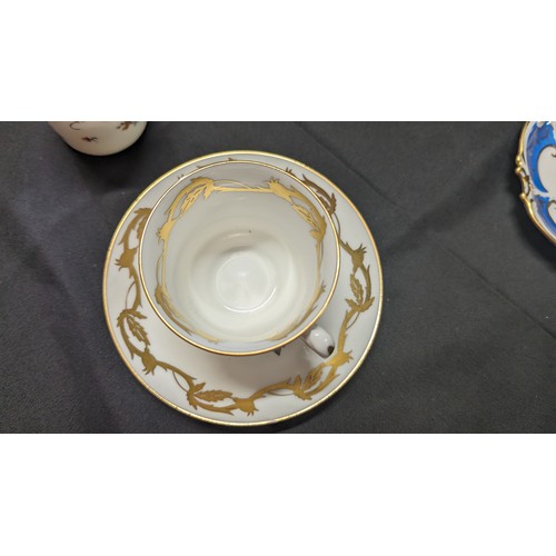 682 - A Collection of Antique and Vintage Cups and Saucers and Dish ( Dish has Repaired Crack) x 9.   From... 