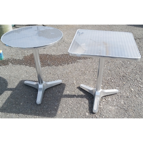 1150 - A pair of Bistro tables - one round, one square