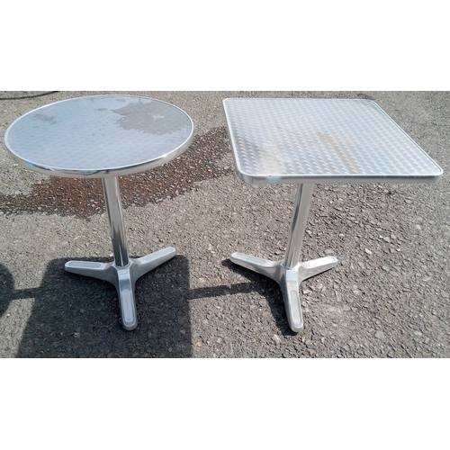 1150 - A pair of Bistro tables - one round, one square