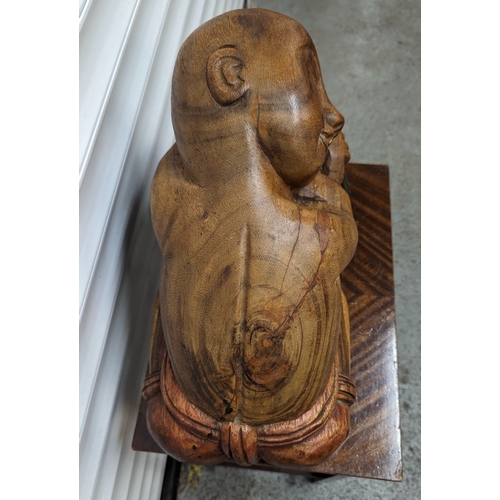 343 - Carved wooden figure - 28 x 45 x 22cm