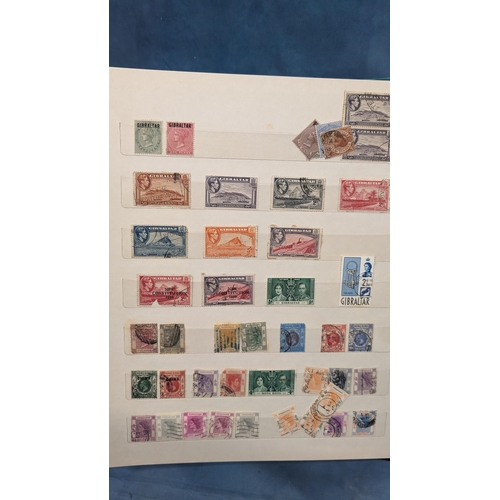 466 - British Empire & Commonwealth collection of stamps in album including: Hong Kong; Gibraltar; Falklan... 