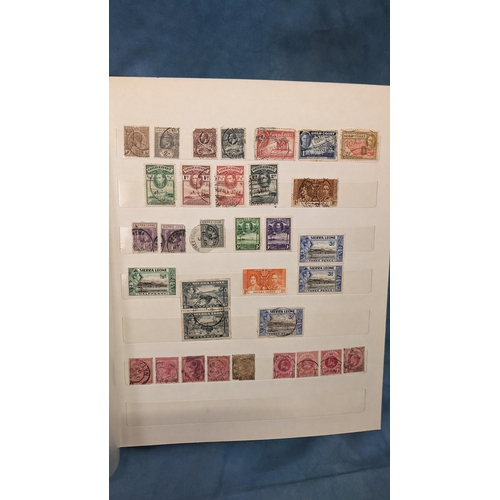 466 - British Empire & Commonwealth collection of stamps in album including: Hong Kong; Gibraltar; Falklan... 