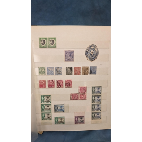 466 - British Empire & Commonwealth collection of stamps in album including: Hong Kong; Gibraltar; Falklan... 