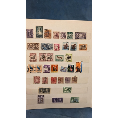 466 - British Empire & Commonwealth collection of stamps in album including: Hong Kong; Gibraltar; Falklan... 