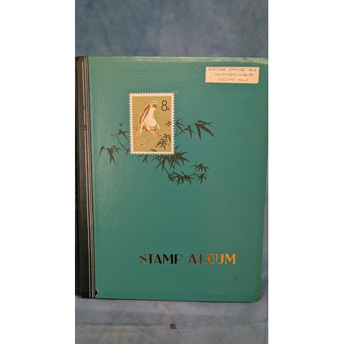 466 - British Empire & Commonwealth collection of stamps in album including: Hong Kong; Gibraltar; Falklan... 