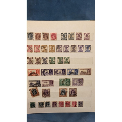 466 - British Empire & Commonwealth collection of stamps in album including: Hong Kong; Gibraltar; Falklan... 