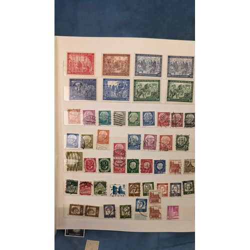 469 - Stamp album containing: Germany; German Occupied Countries; Austria; Belgique (Belgium); Ceskolovens... 