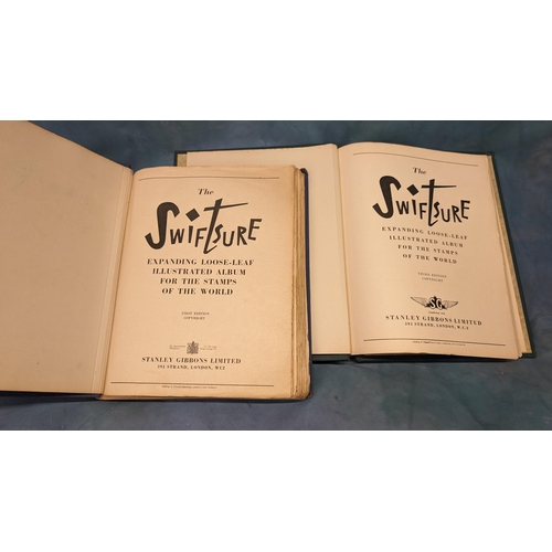 470 - School boy Albums - Stanley Gibbons Swiftsure Albums of the world including: Great Britain; Commonwe... 