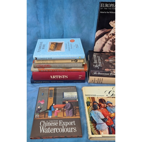 301 - An assortment of guide books on artists, jewellery, Tunbrideware, Lustreware etc