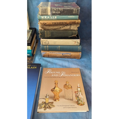 302 - An assortment of reference books, European Porcelain, Ikons, Majolica etc