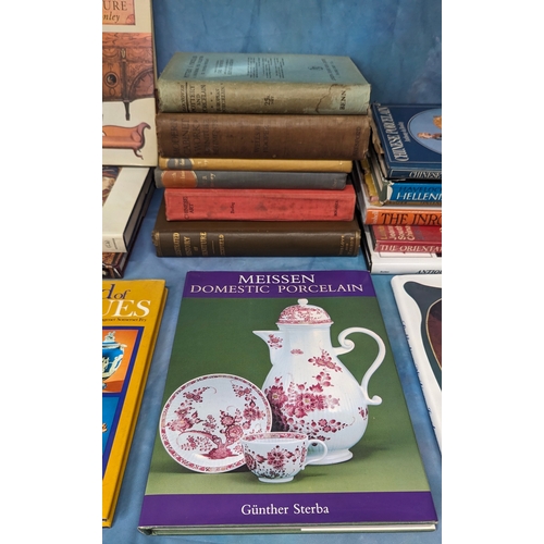 315 - An assortment of reference books - collecting writing instruments, Meissen etc