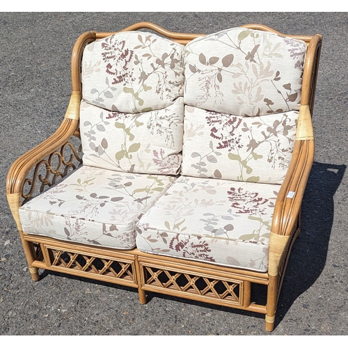 336 - 3 Piece cane conservatory sofa and 2 chairs - Made by Daro