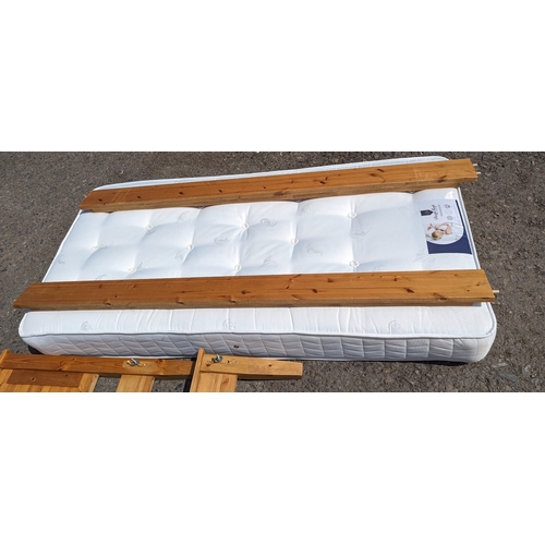 337 - A Pine single bed with Chatsworth deep sleep mattress